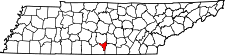 Map of Tennessee highlighting Moore County.svg