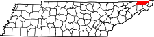 Map of Tennessee highlighting Sullivan County.svg