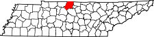 Map of Tennessee highlighting Sumner County.svg