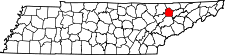 Map of Tennessee highlighting Union County.svg