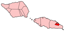 Localisation du district de Va'a-o-Fonoti (en rouge) à l'intérieur des Samoa