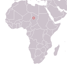 Djourab, Chad ; Sahelanthropus tchadensis 2001 discovery map.png