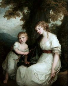 Portrait en 1786, avec son fils Paul, par Angelica Kauffmann.