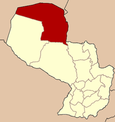 Localisation du département de l'Alto Paraguay au Paraguay