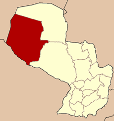 Localisation du département de Boquerón sur la carte du Paraguay