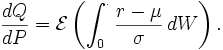  \frac{d Q}{d P} = \mathcal{E}\left ( \int_0^\cdot \frac{r - \mu }{\sigma}\,d W \right ).