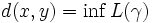  d(x,y)=\inf L(\gamma)