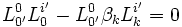 L_{0'}^{0}L_{0}^{i'}-L_{0'}^{0}\beta_{k}L_{k}^{i'}=0