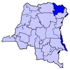 Localisation du district du Haut-Uele
