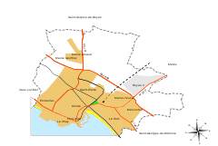 Carte des principaux quartiers de Royan
