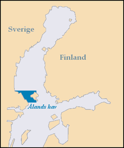 Carte de la mer d'Åland.