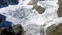 Vue générale du glacier.