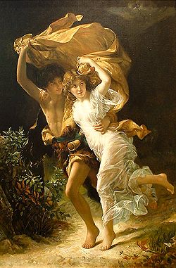La Tempête (Daphnis et Chloé) de Pierre Auguste Cot - 1880