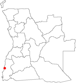 Location of Namibe in Angola