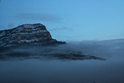 Nuages sur la roche d'Oroel