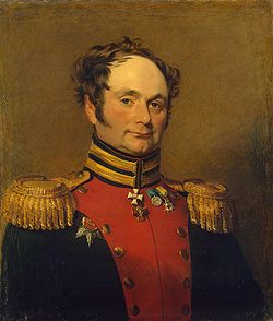 Portrait d'Adam Ivanovitch von Bistram, œuvre du peintre George Dawe, Musée de la Guerre du Palais d'Hiver, musée de l'Hermitage, Saint-Petersbourg.