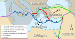 Carte de la Plaque de la mer Égée