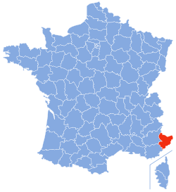 Localisation des Alpes-Maritimes en France