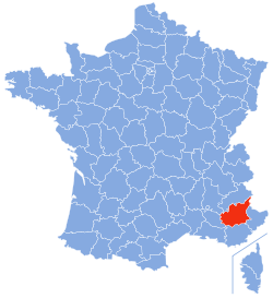 Localisation des Alpes-de-Haute-Provence en France