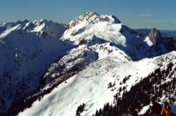 Le Hochplatte depuis le Scheinbergspitze