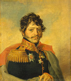 Portrait d'Ivan Andreïevitch Argamakov, œuvre du peintre George Dawe, Musée de la Guerre du Palais d'Hiver, musée de l'Ermitage, Saint-Pétersbourg.