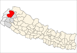 Localisation du district de Bajhang