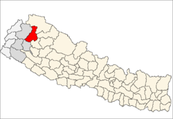 Localisation du district de Bajura