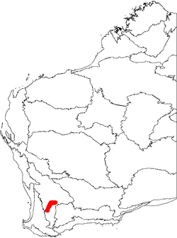 Répartition en Australie-Occidentale