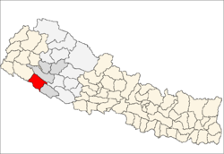 Localisation du district de Bardiya