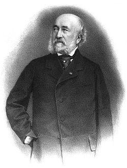 Portrait de Louis Belmontet gravé par Lemercier d'après une photographie de Pierre-Louis Pierson (années 1860).
