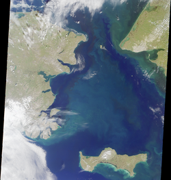 Image satellite du détroit de Béring.