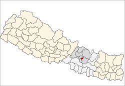 Localisation du district de Bhaktapur