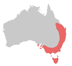 Carte de répartition en Australie