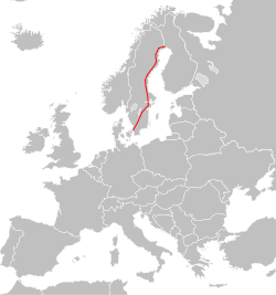 Carte de la route européenne 4