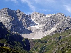 Le Braunarlspitze depuis Schröcken