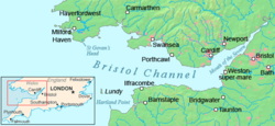 Carte du canal de Bristol.
