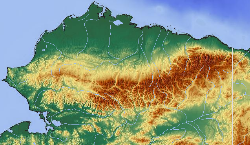 Carte topographique de la chaîne Brooks dans le Nord de l'Alaska.