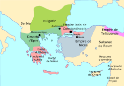 L'Empire latin de Constantinople et le Despotat d'Épire, entre 1204 et 1230.