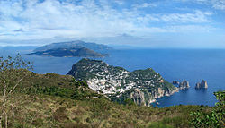 Capri vue depuis le mont Solaro