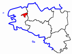 Localisation du Canton d'Huelgoat