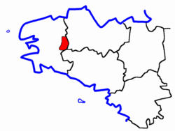 Localisation du Canton de Carhaix-Plouguer