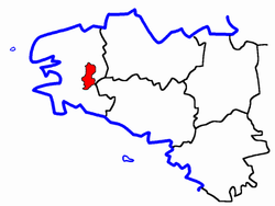 Localisation du Canton de Châteauneuf-du-Faou