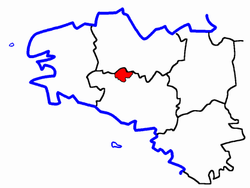 Localisation du Canton de Cléguérec