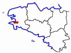 Localisation du Canton de Douarnenez