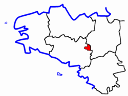 Localisation du Canton de Guer