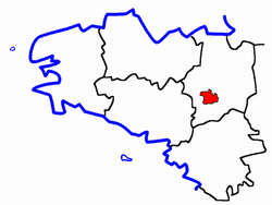 Localisation du Canton de Guichen