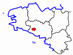 Localisation du Canton d'Hennebont