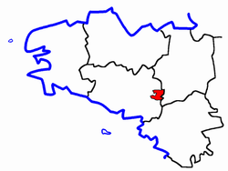 Localisation du Canton de La Gacilly