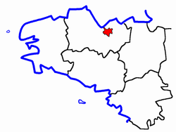 Localisation du Canton de Lamballe