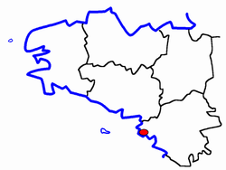 Localisation du Canton de La Baule-Escoublac
